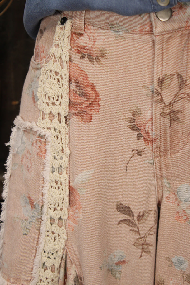 Petals And Lace Jeans