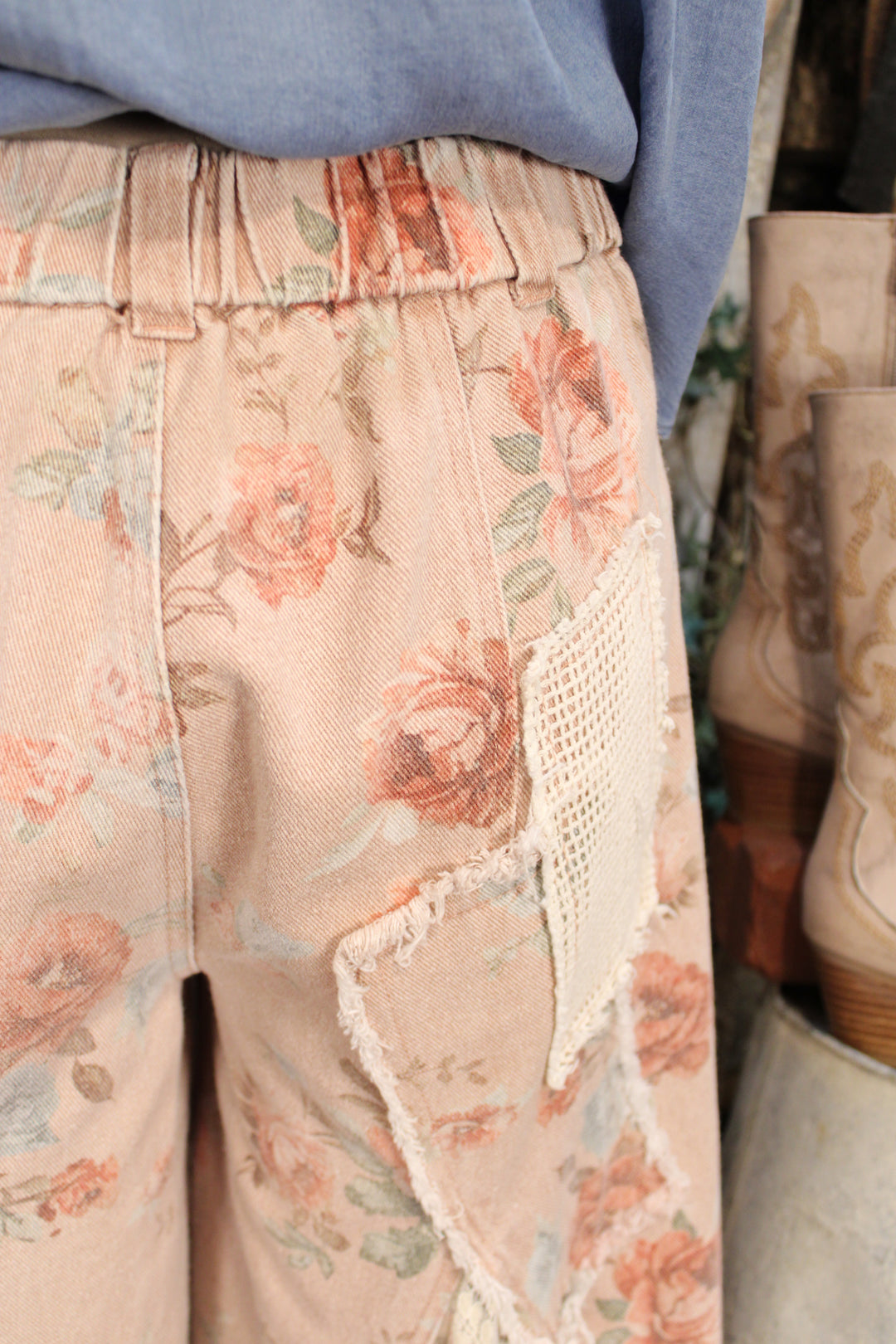 Petals And Lace Jeans