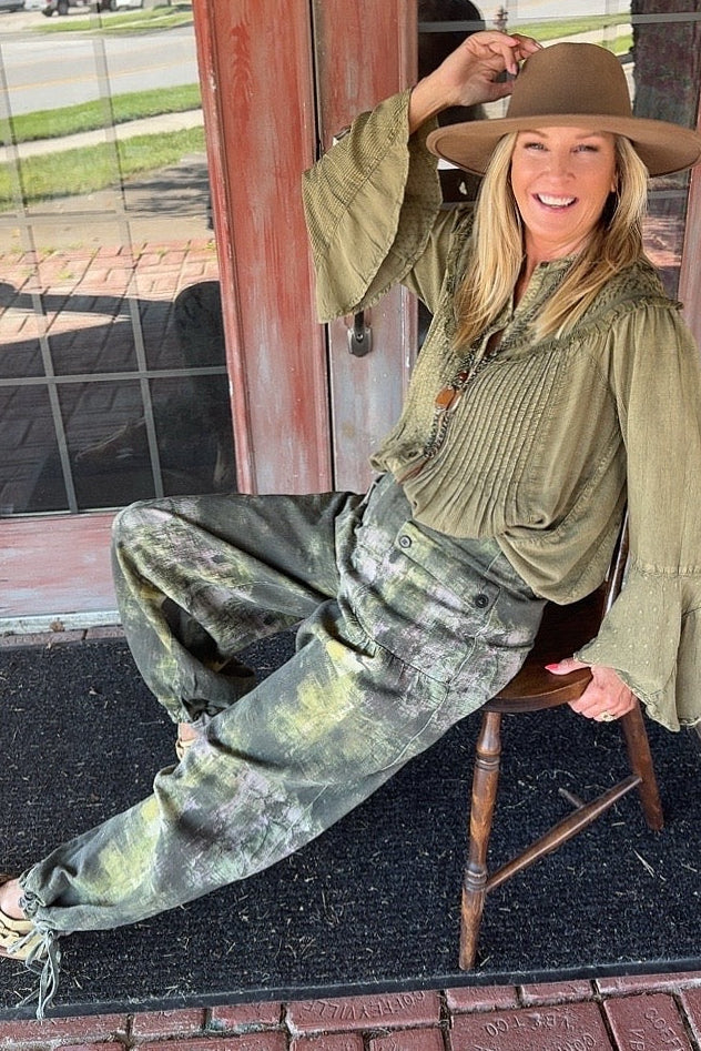 Mystic Olive Denim Pants