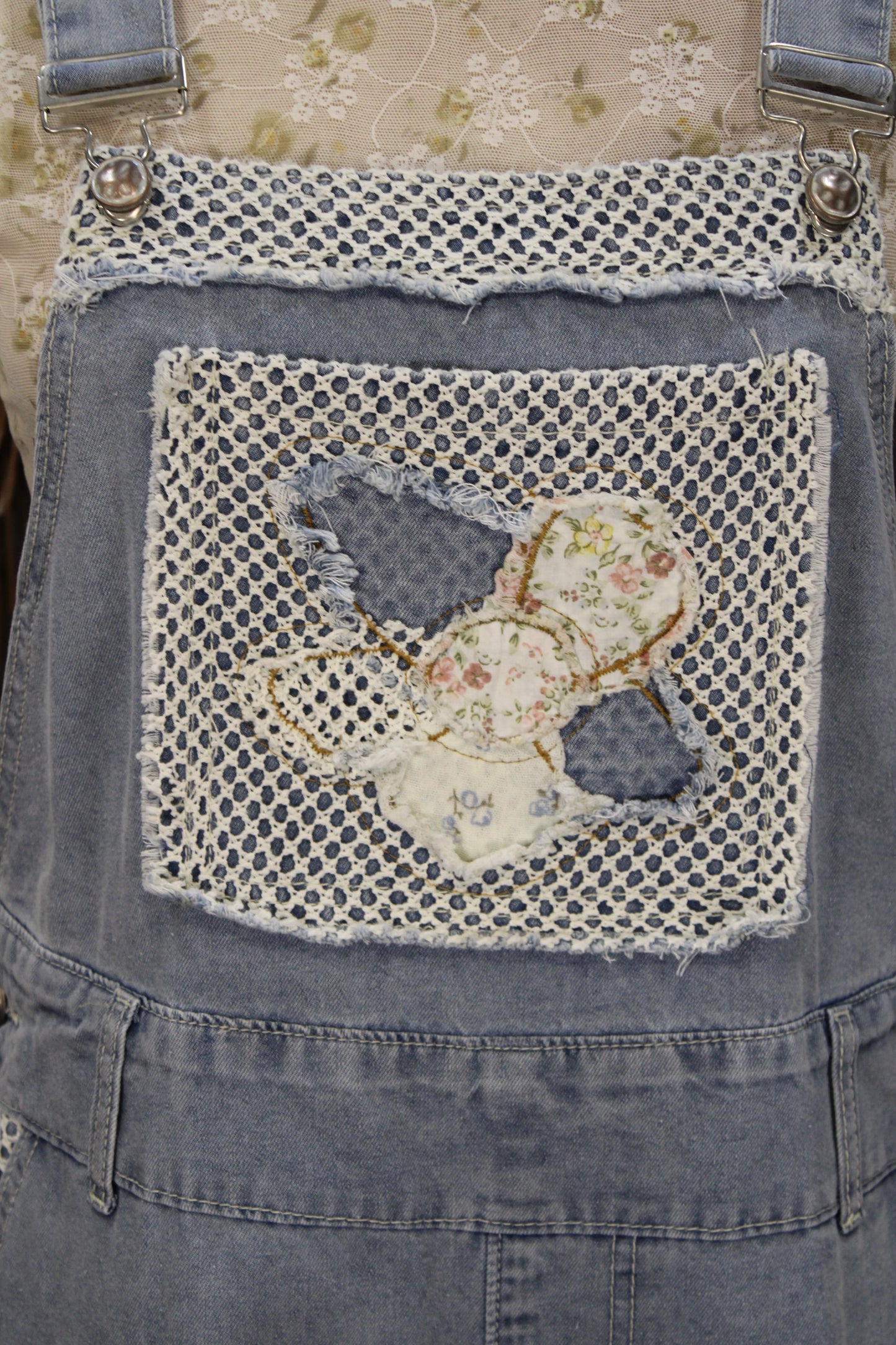 Meadow Stitch Denim Overalls