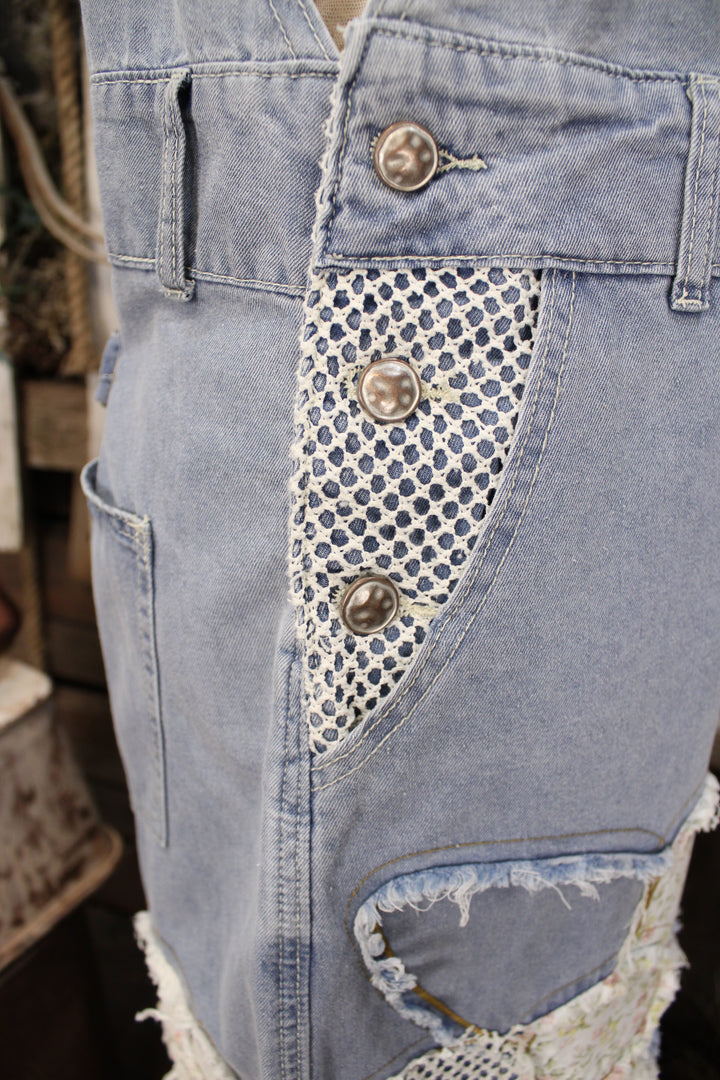 Meadow Stitch Denim Overalls