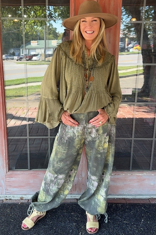 Mystic Olive Denim Pants