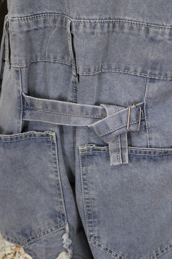 Meadow Stitch Denim Overalls