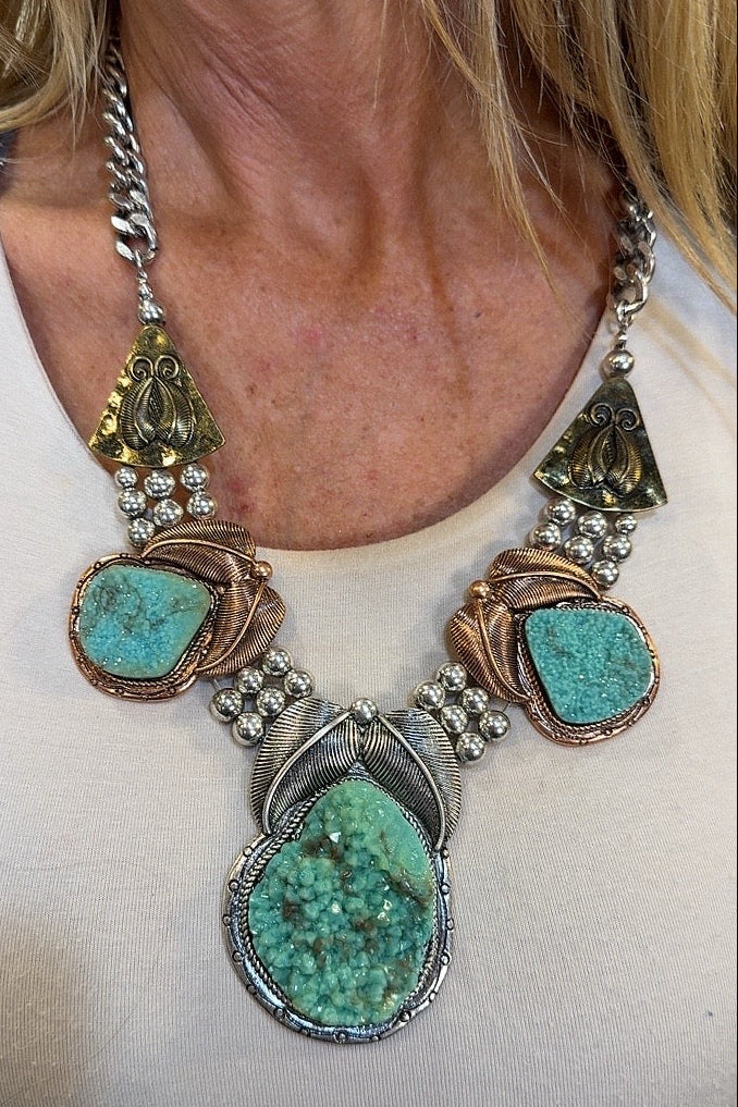 Raw Earth Silver Statement Piece Set