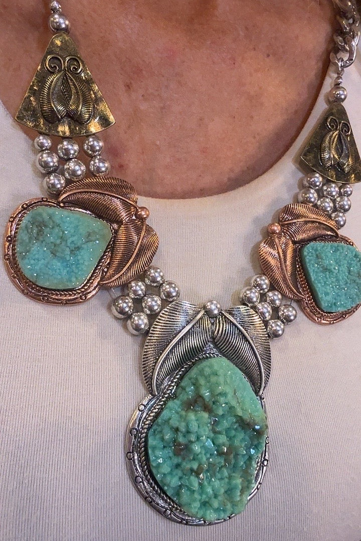 Raw Earth Silver Statement Piece Set