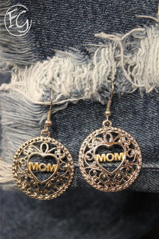 women's dangle earrings, farm girls fancy frills