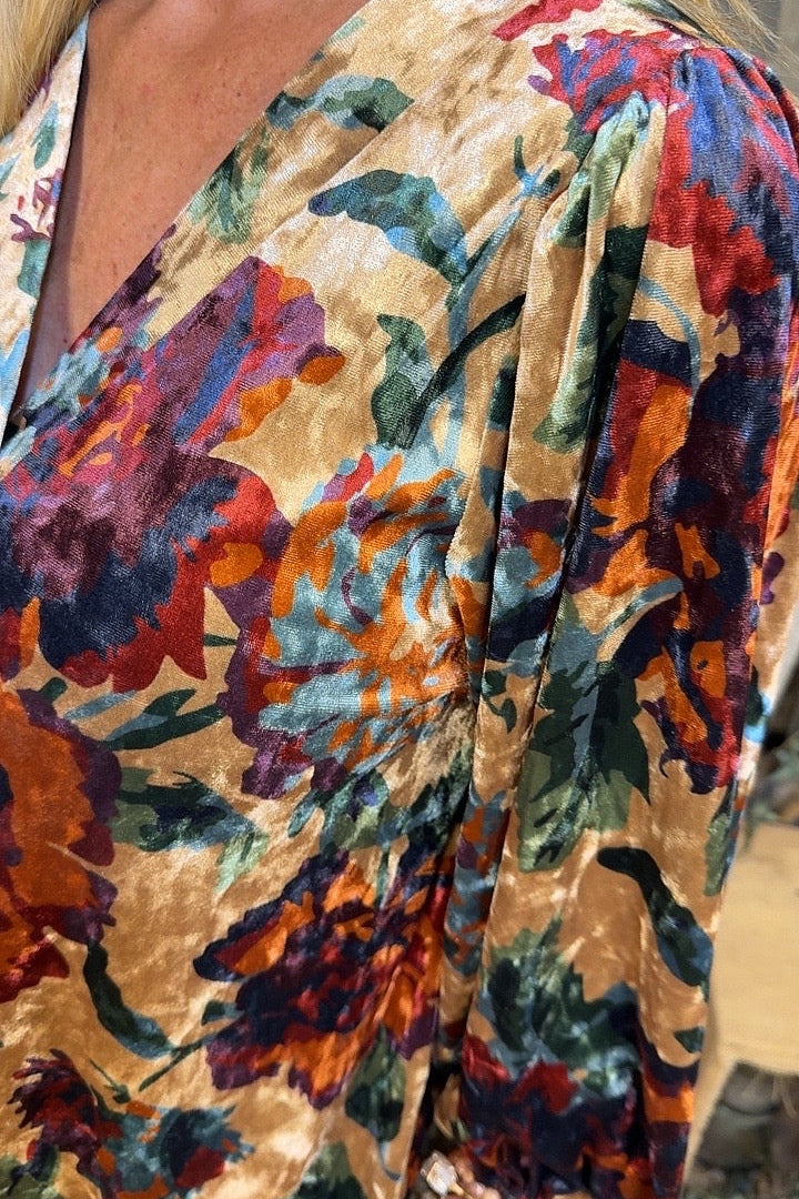 Prairie Bloom Champagne Blouse