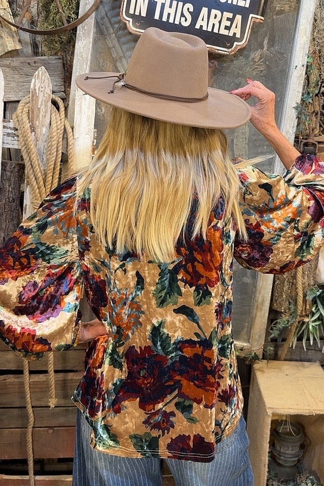 Prairie Bloom Champagne Blouse