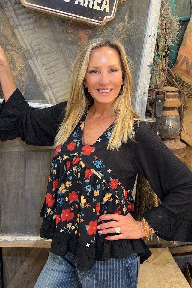 Scarlet Bloom Blouse
