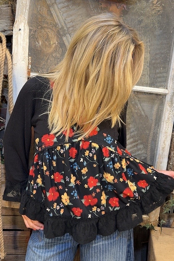 Scarlet Bloom Blouse