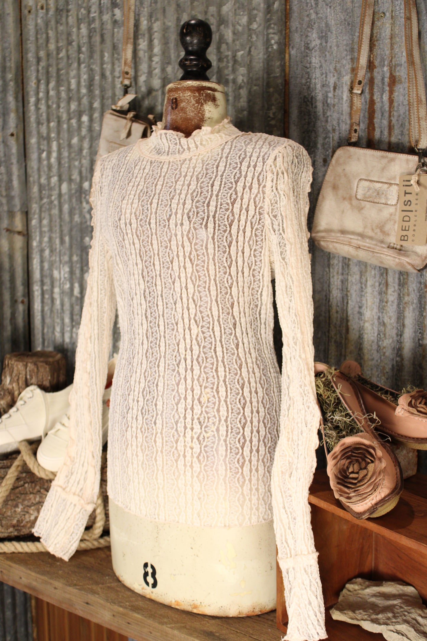 Vintage Veil Cream Lace Top