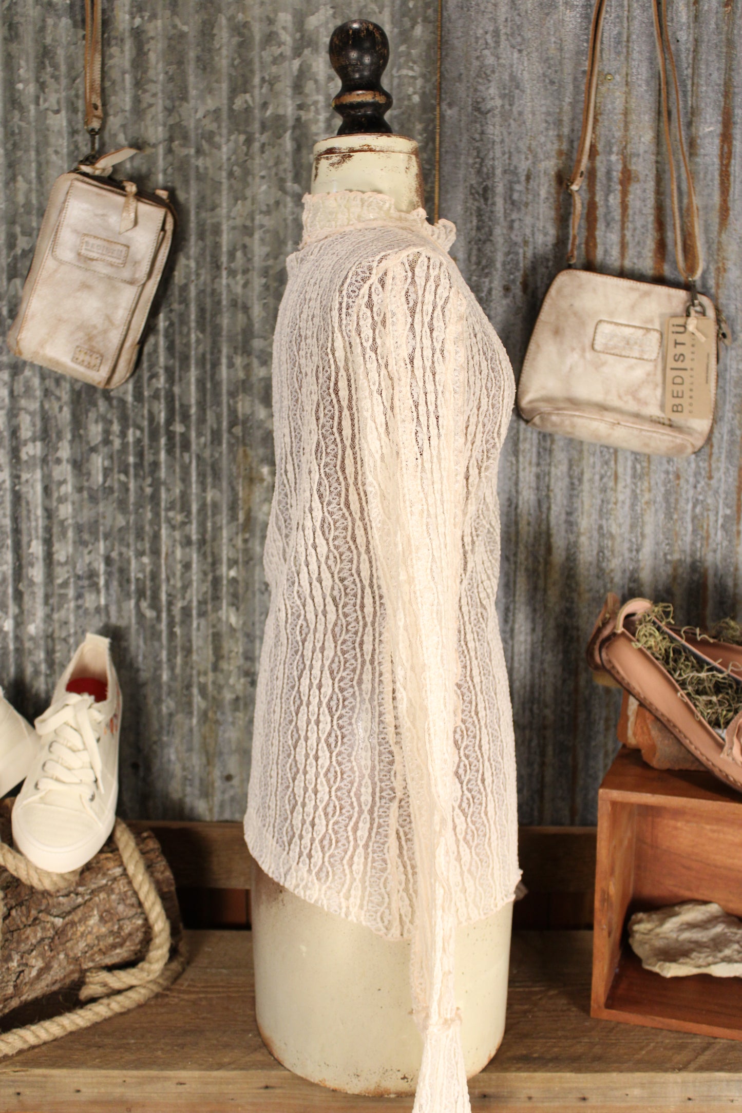 Vintage Veil Cream Lace Top