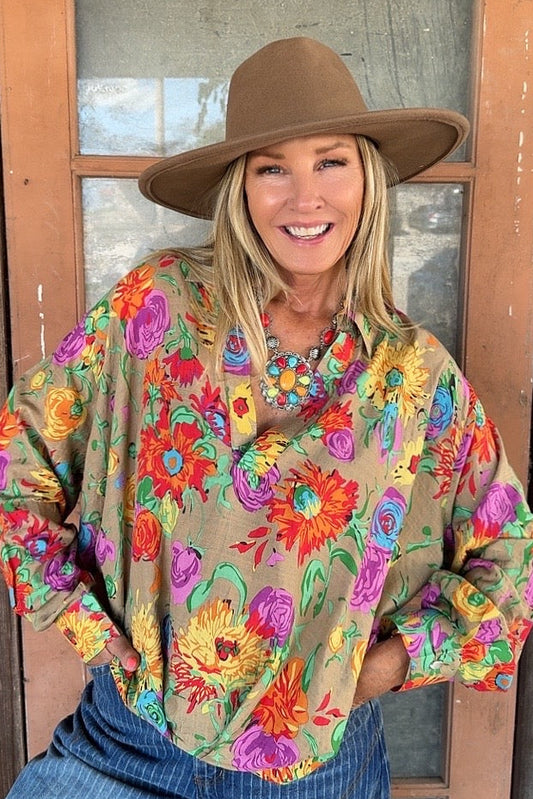 Vibrant Earth Blouse