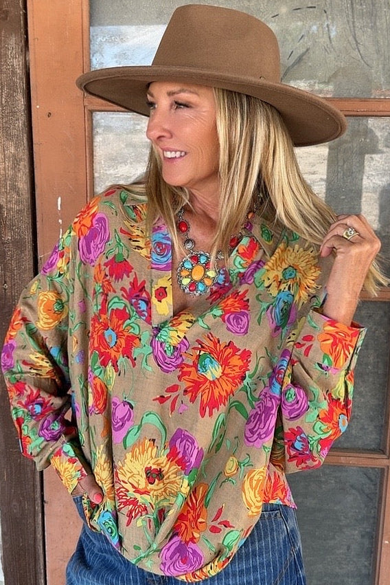 Vibrant Earth Blouse