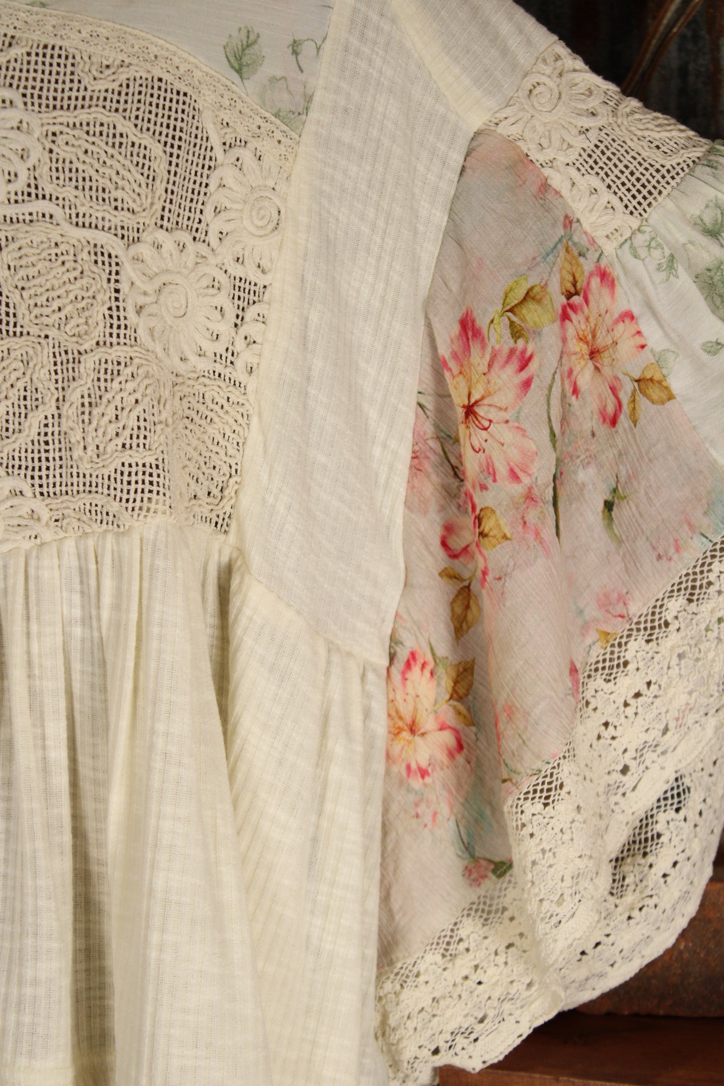 Cottage Floral Flutter Blouse