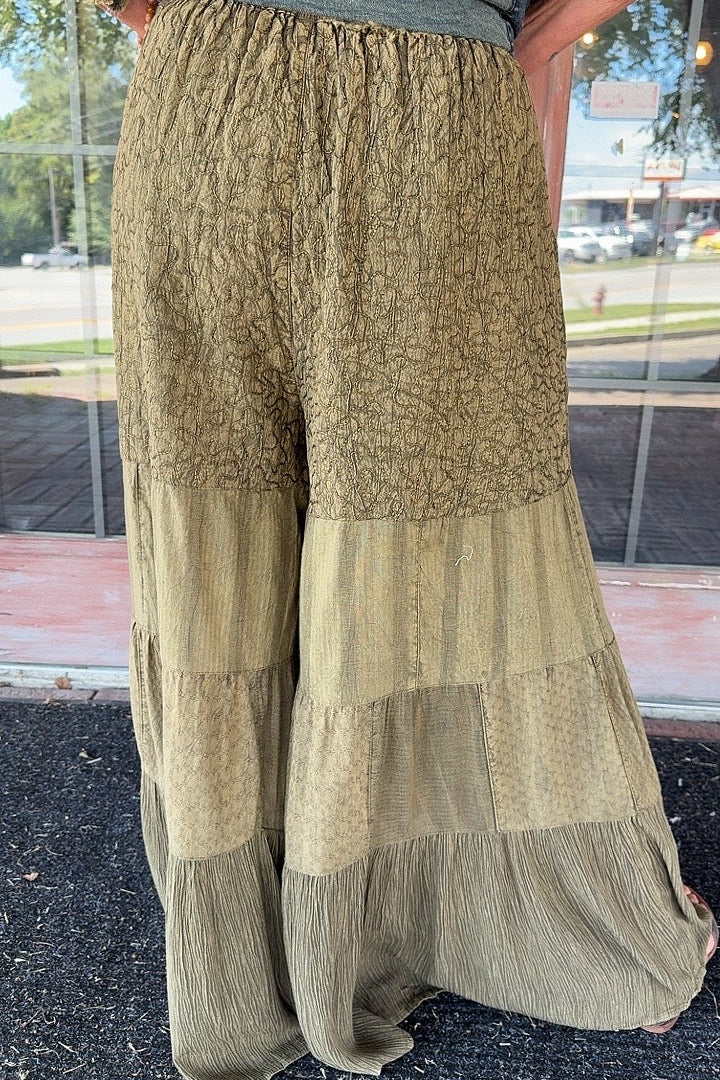 Patchwork Meadow Gravel Pants