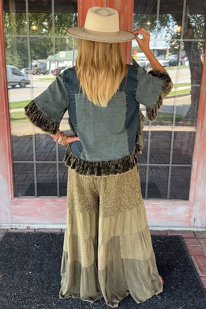 Patchwork Meadow Gravel Pants