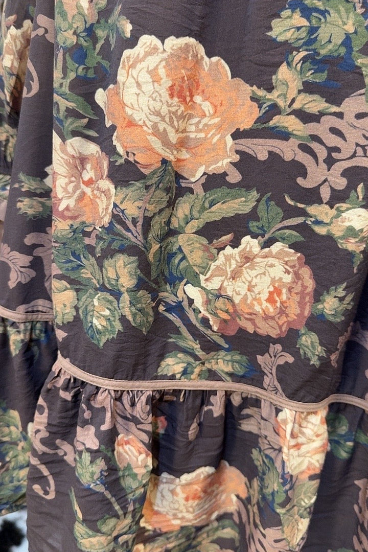 Autumn Shadow Floral Dress