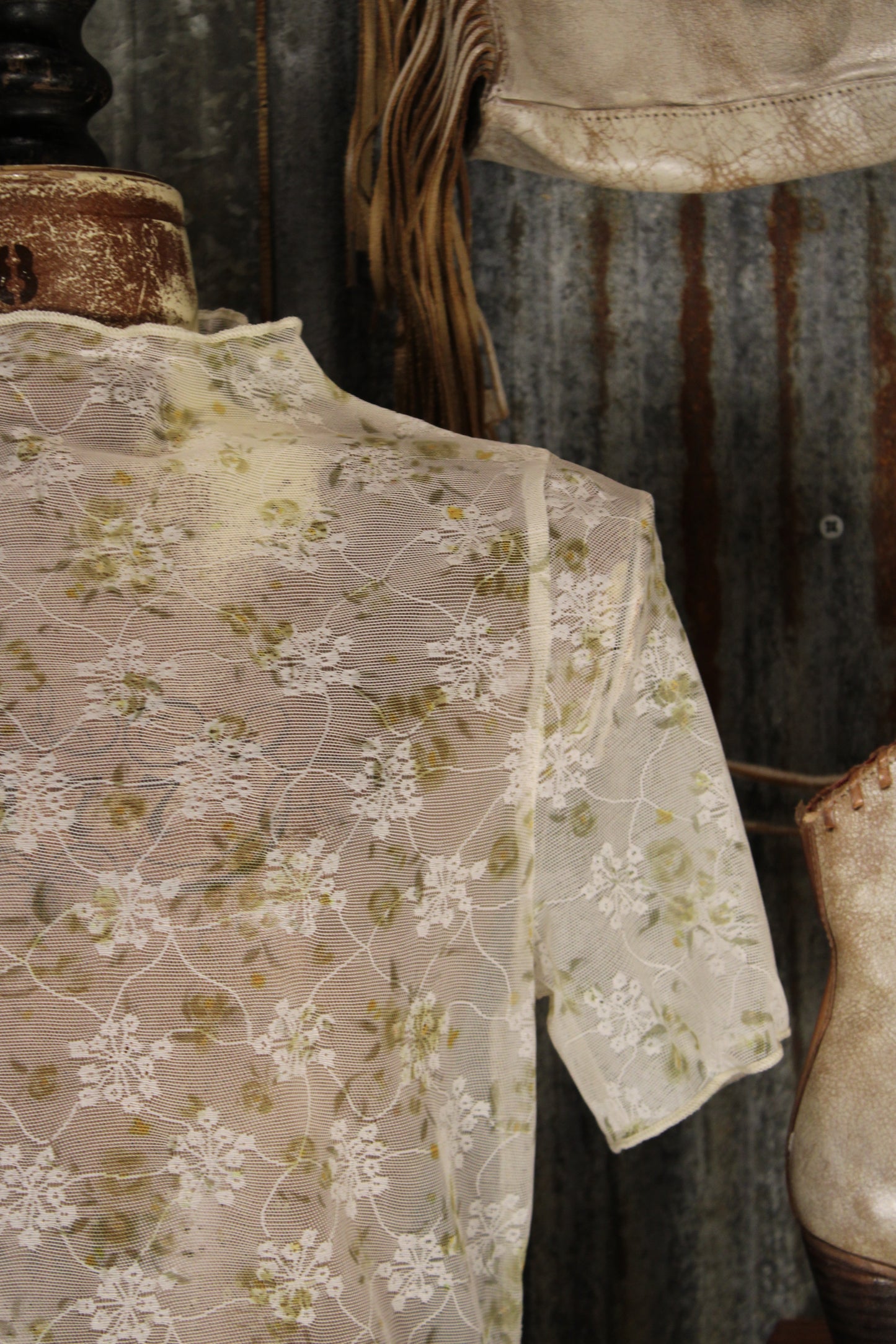 Desert Bloom Mesh Blouse