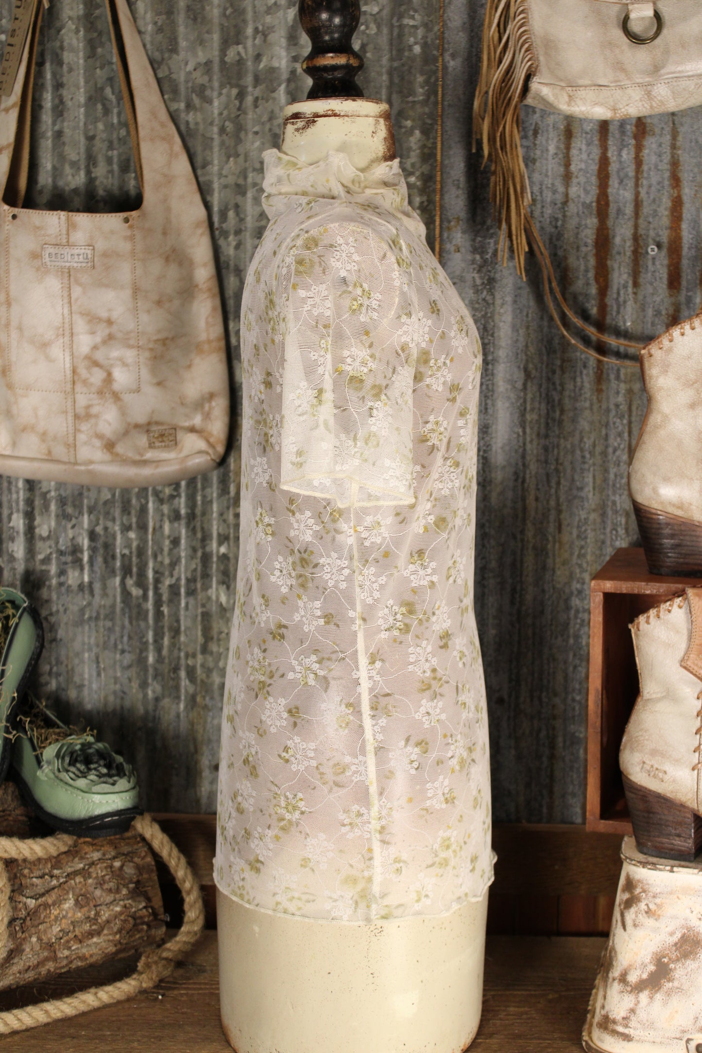 Desert Bloom Mesh Blouse