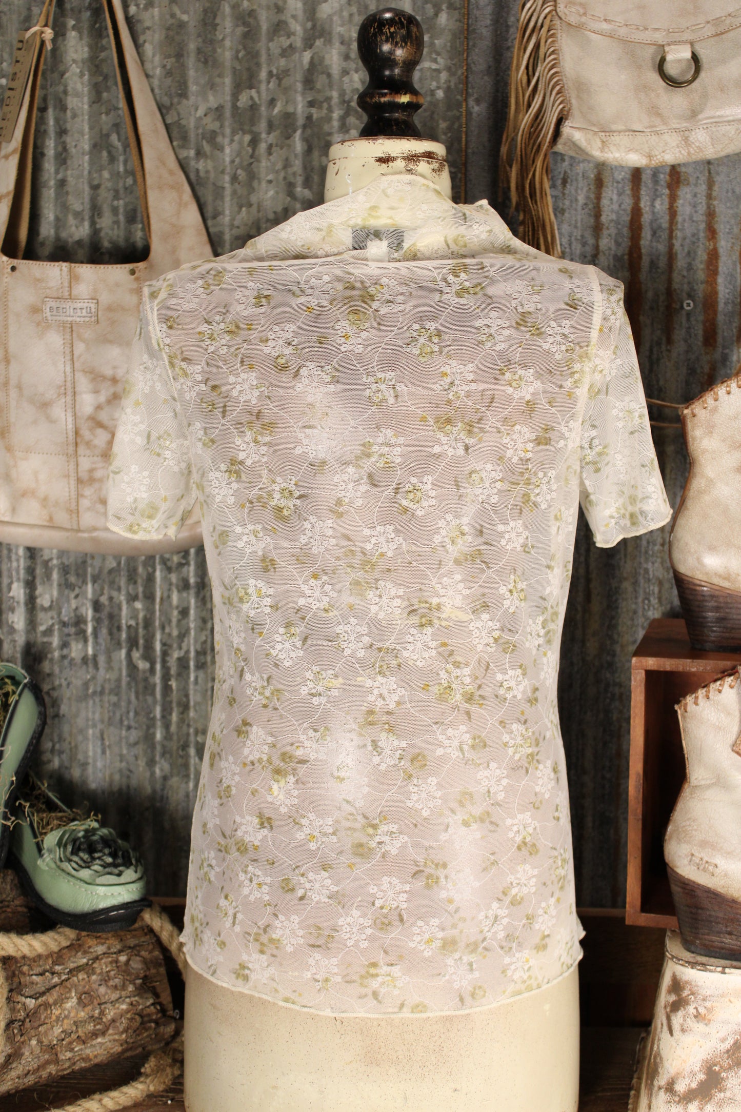 Desert Bloom Mesh Blouse