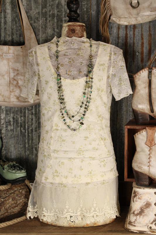 Desert Bloom Mesh Blouse