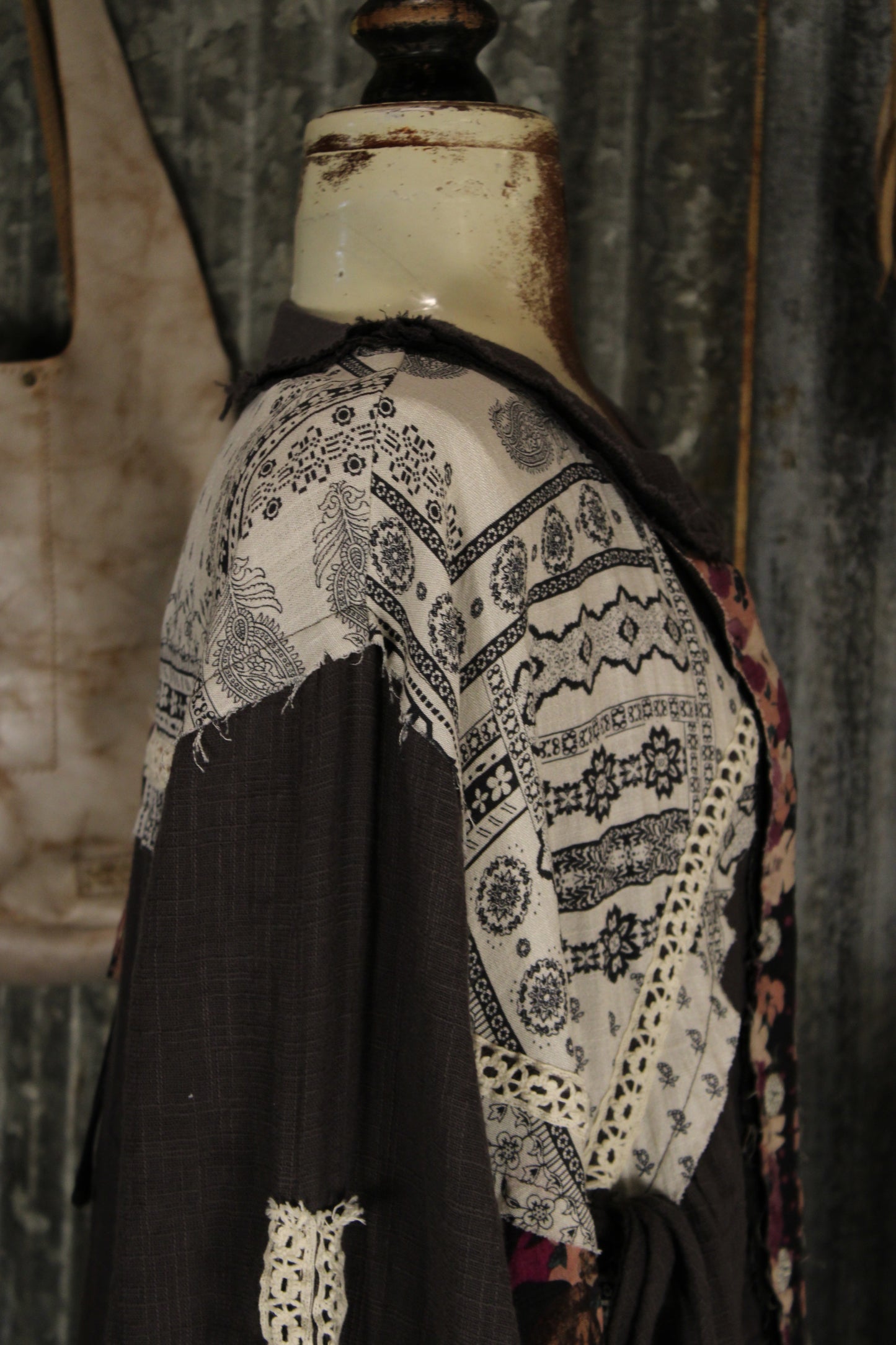 Lacevine Floral Charcoal Blouse