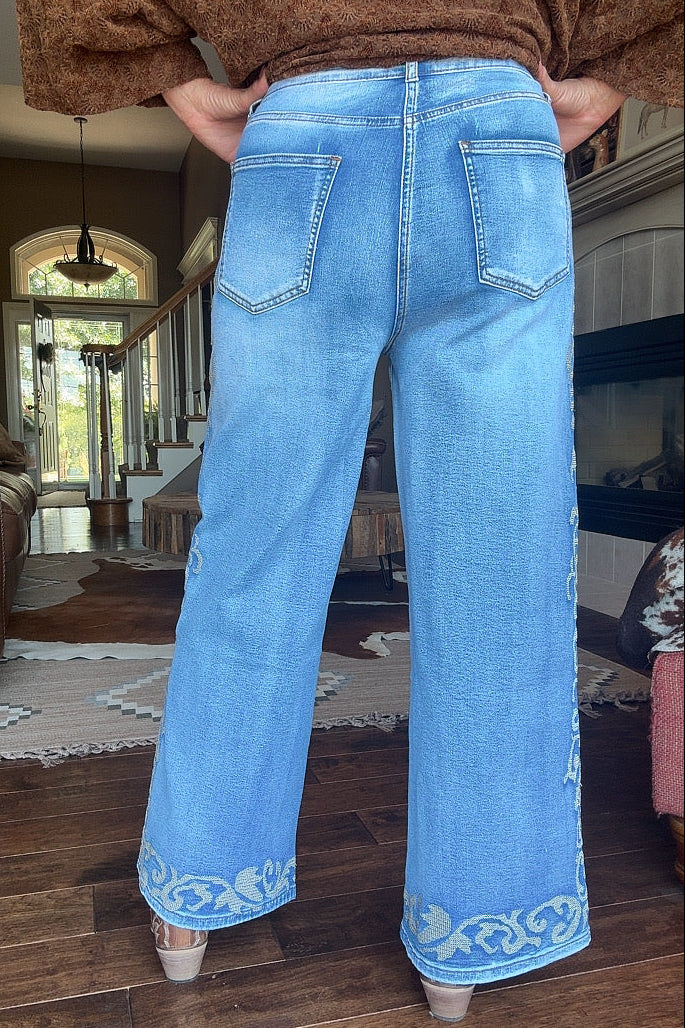 Lattice Stitch Jeans