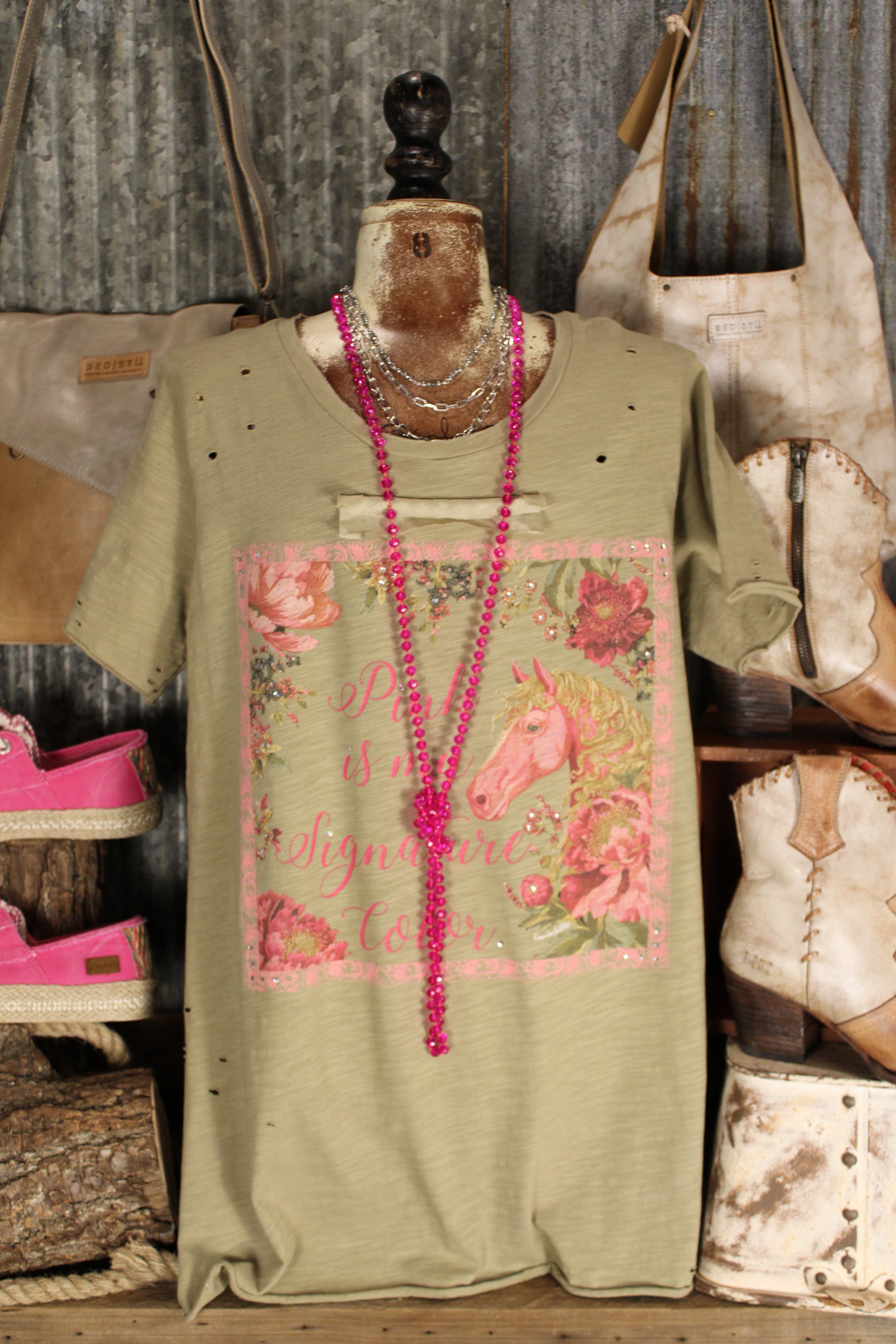 Angel Dear Cute Farm Animals Pink - Kimono Gown & Ruffle Knotted Hat main image 0