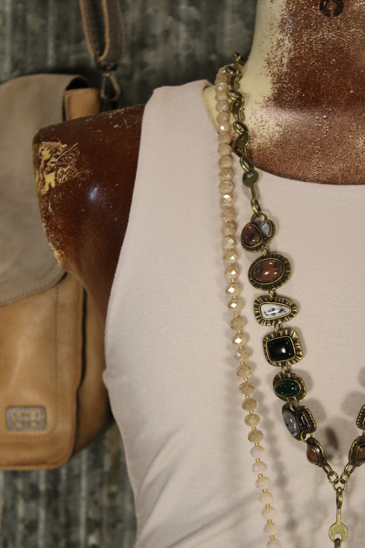 Velora Sand Beige Tank Top