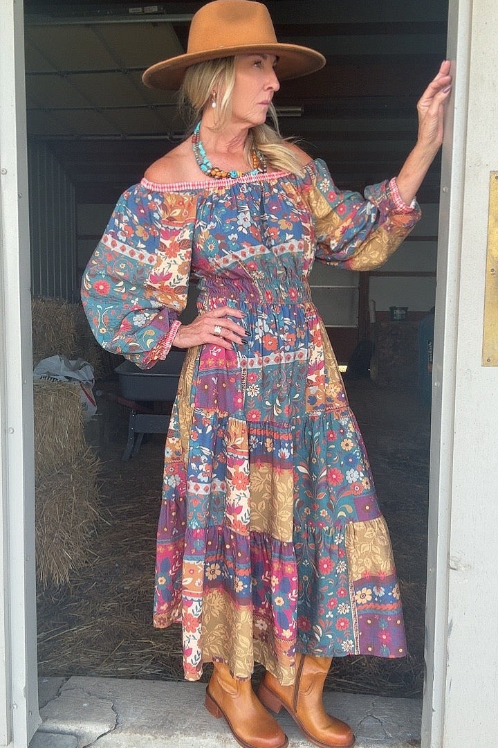 Painted Mosaic Maxi Dress