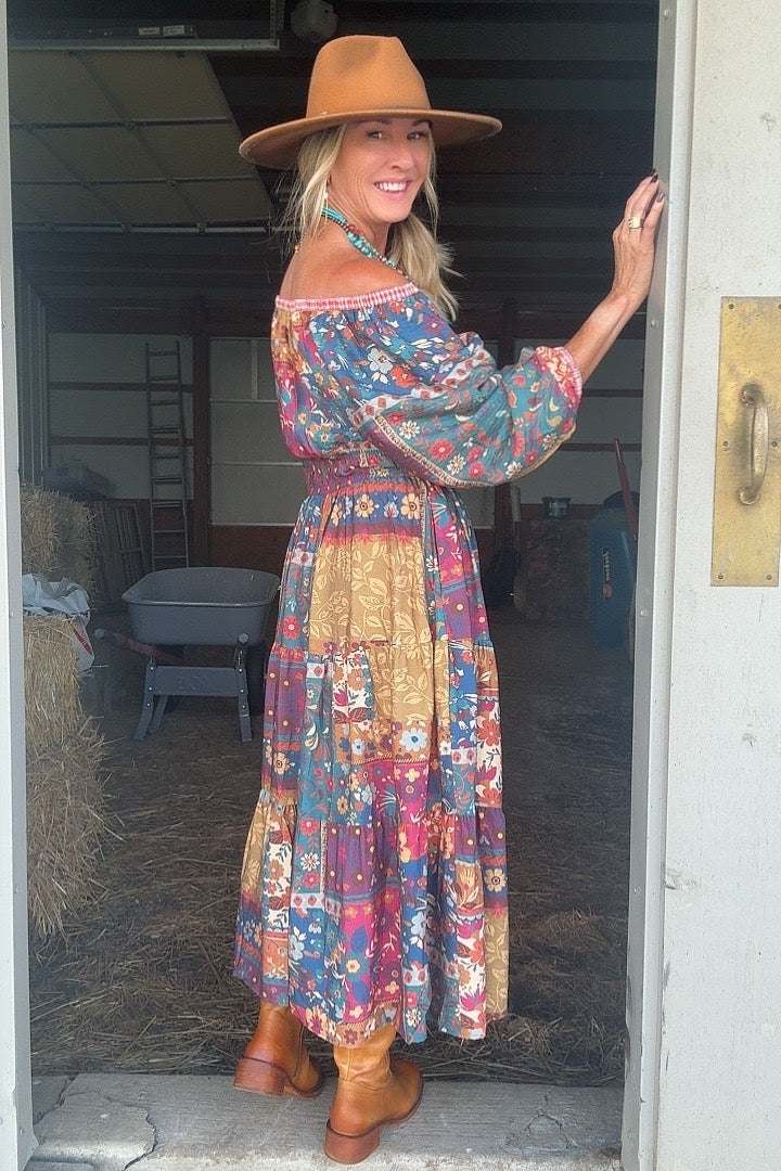Painted Mosaic Maxi Dress