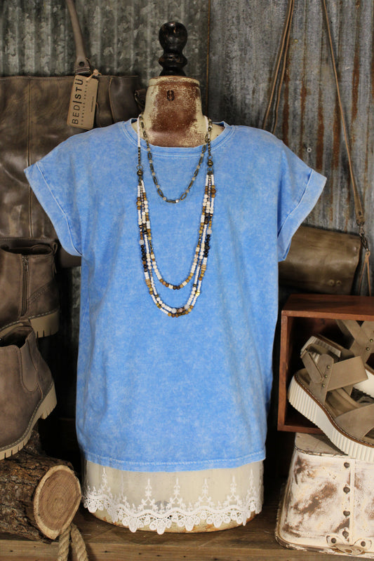 Cloud Soft Sky Blue Cotton Top