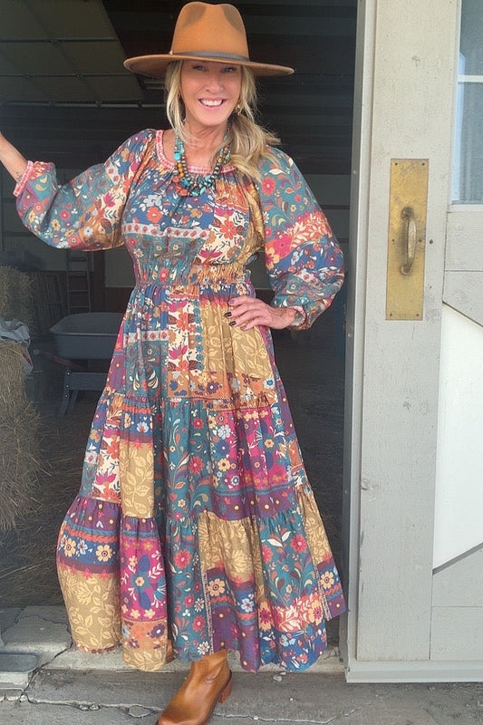 Painted Mosaic Maxi Dress