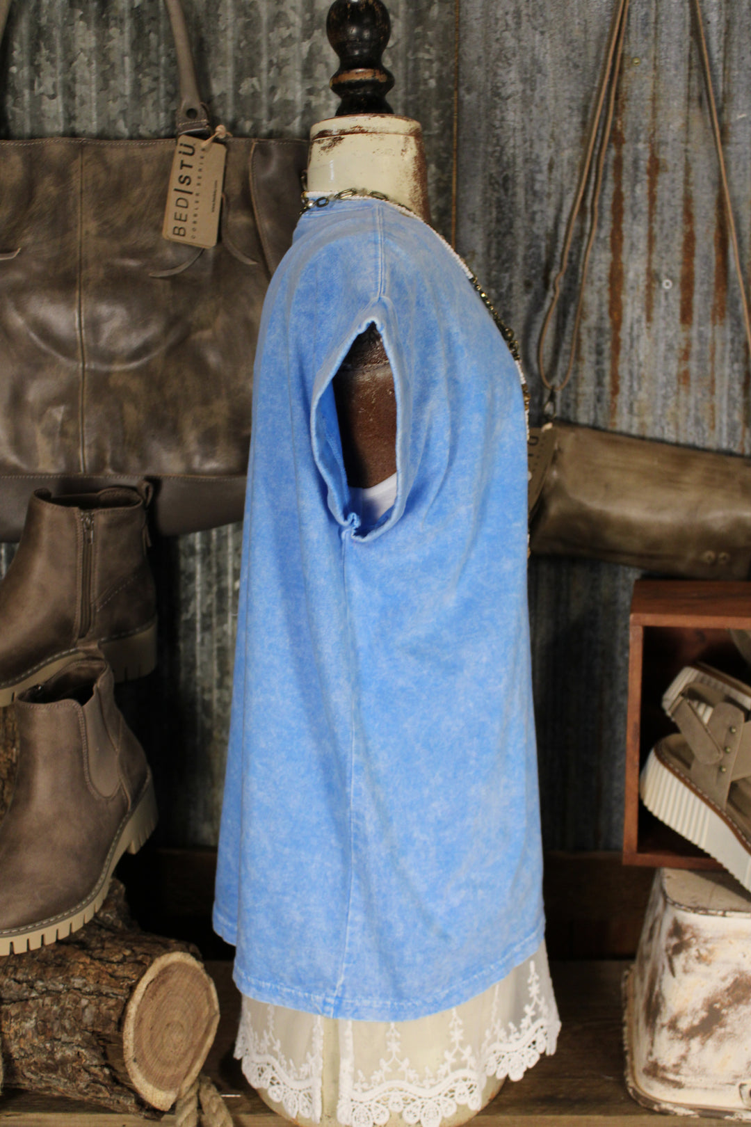 Cloud Soft Sky Blue Cotton Top
