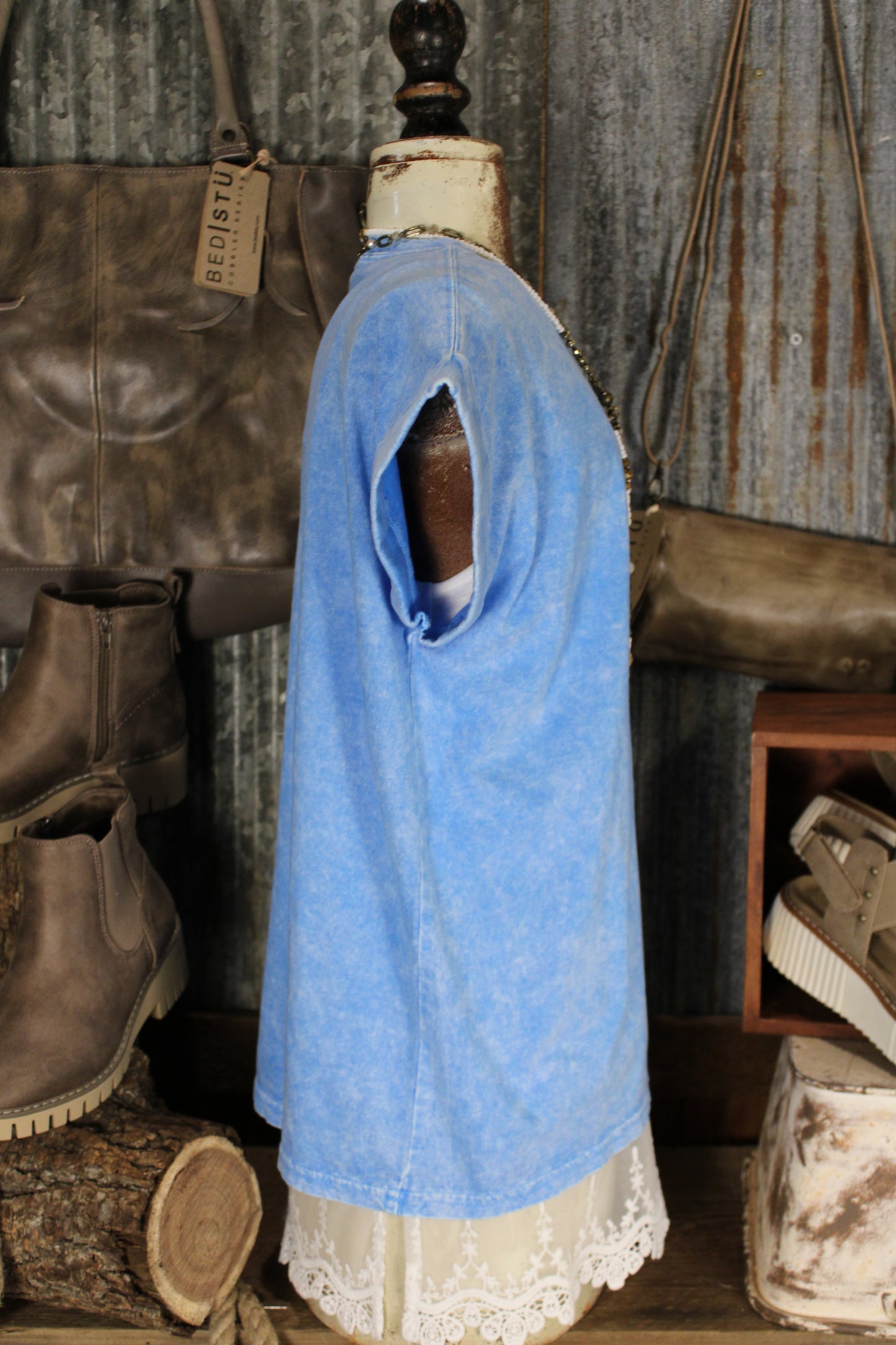 Cloud Soft Sky Blue Cotton Top
