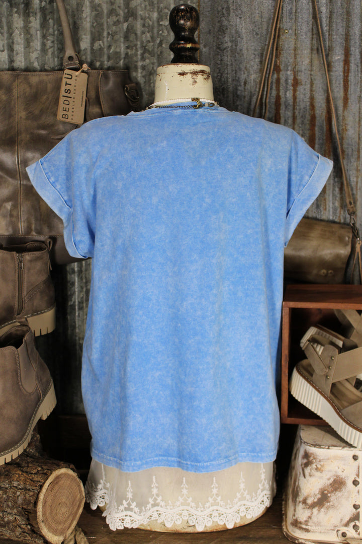 Cloud Soft Sky Blue Cotton Top