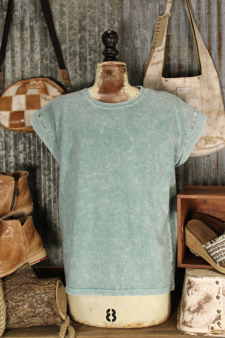 Cloud Soft Seafoam Green Cotton Top