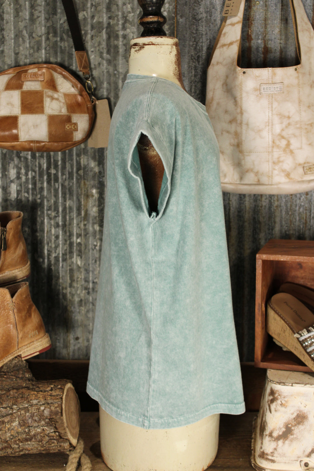 Cloud Soft Seafoam Green Cotton Top