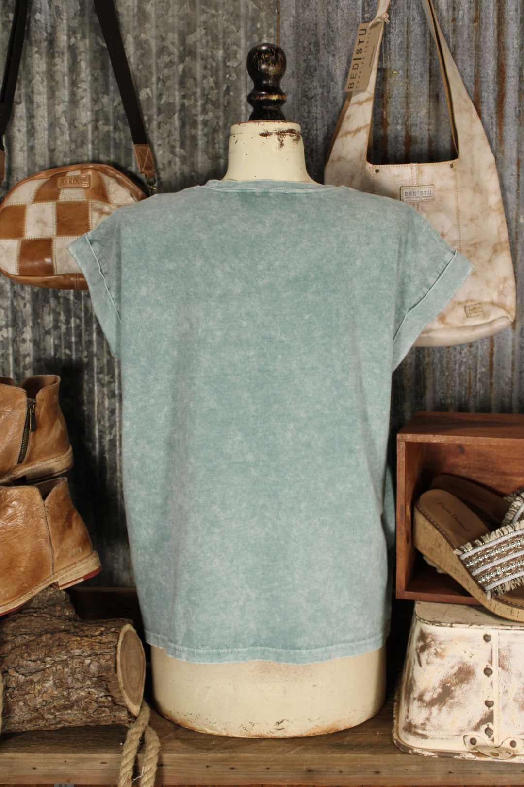 Cloud Soft Seafoam Green Cotton Top