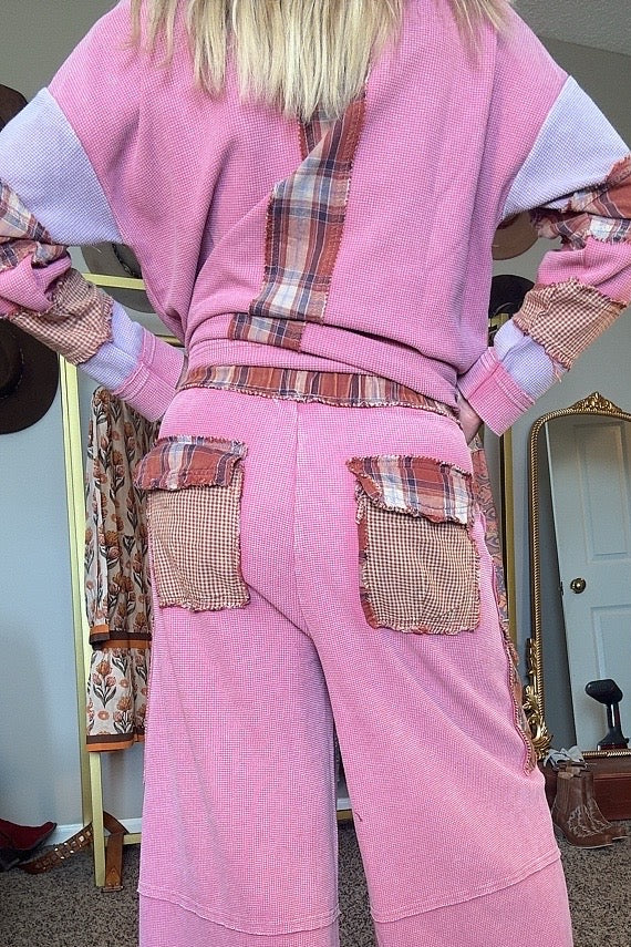 Berry Patchwork Waffle Top