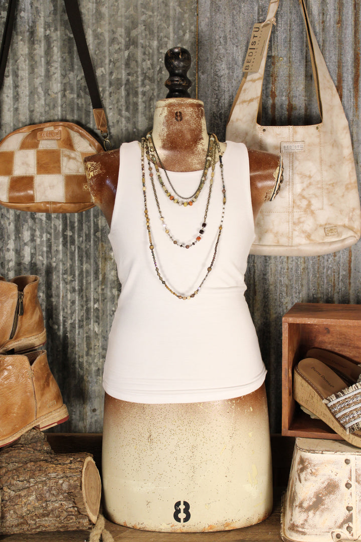 Velora White Tank Top