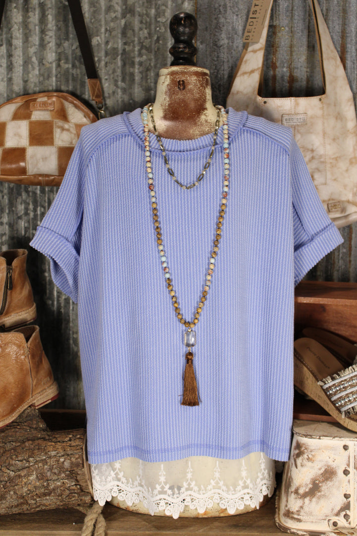Easy Knit Cornflower Blue Top
