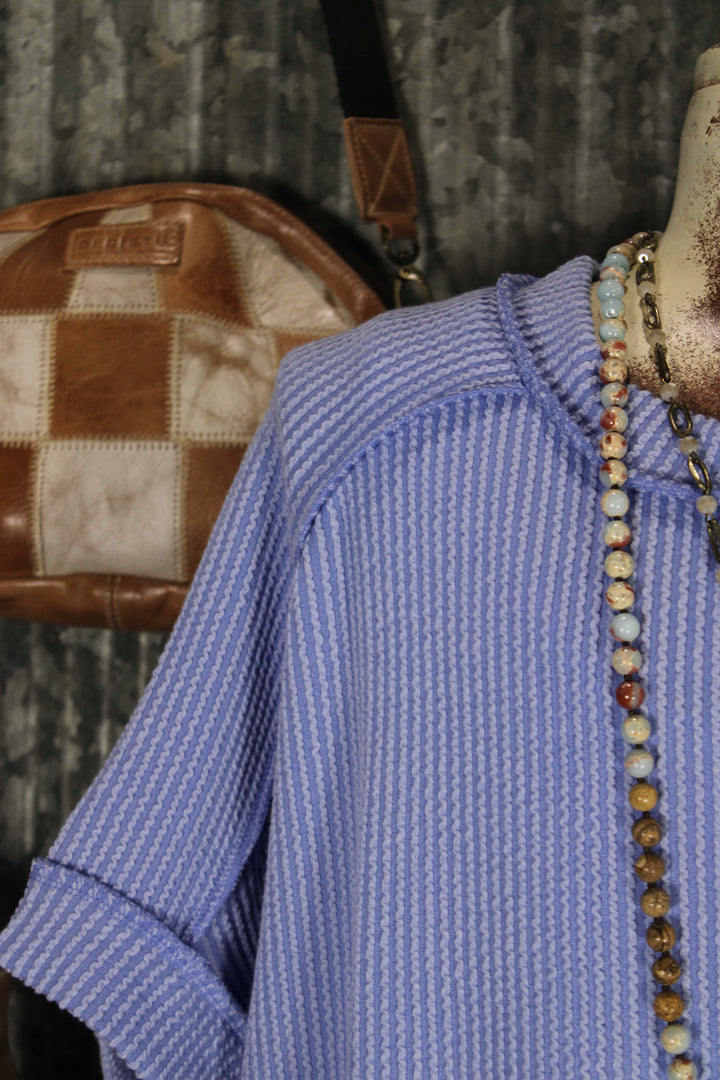 Easy Knit Cornflower Blue Top