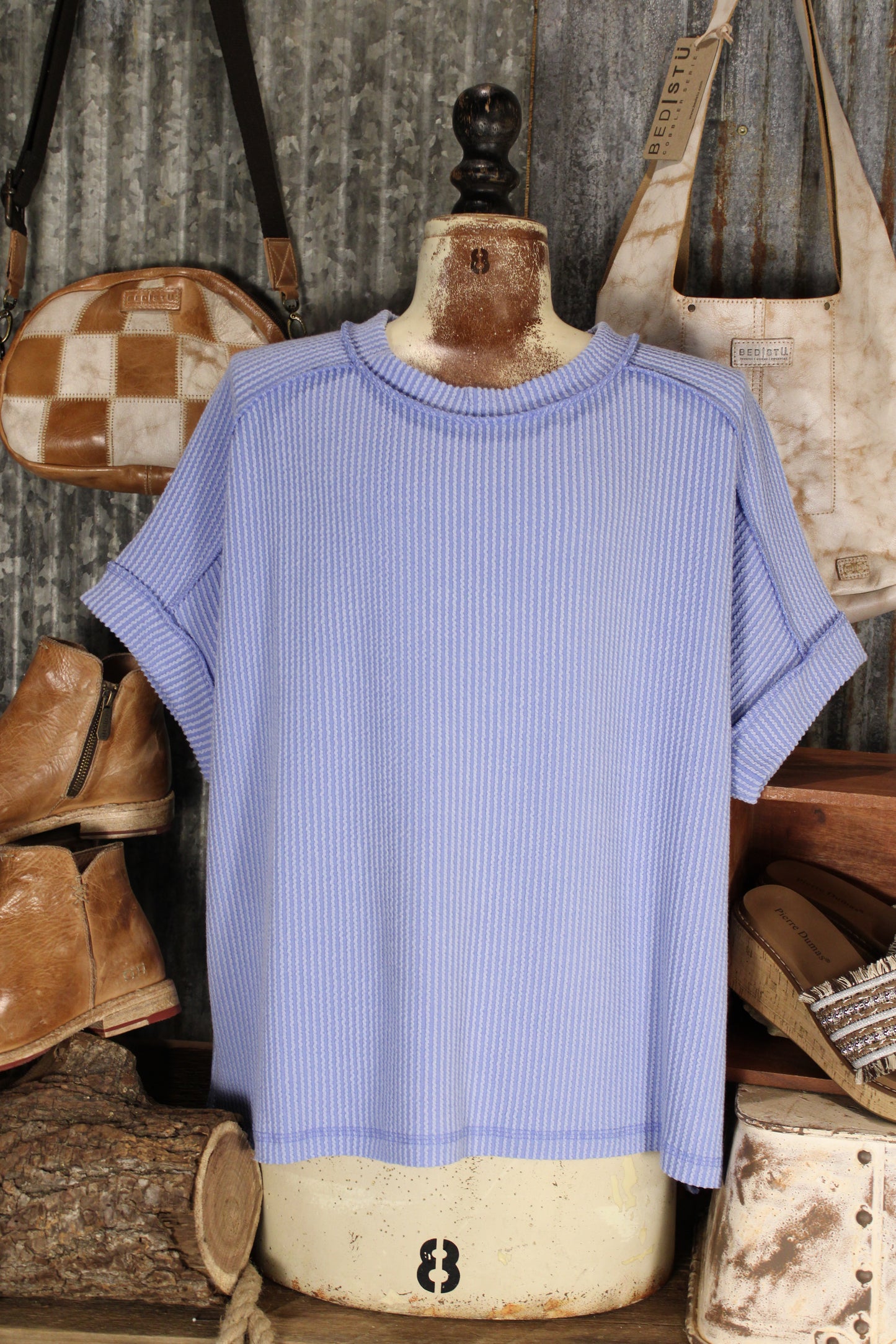 Easy Knit Cornflower Blue Top