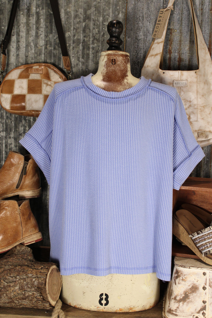 Easy Knit Cornflower Blue Top