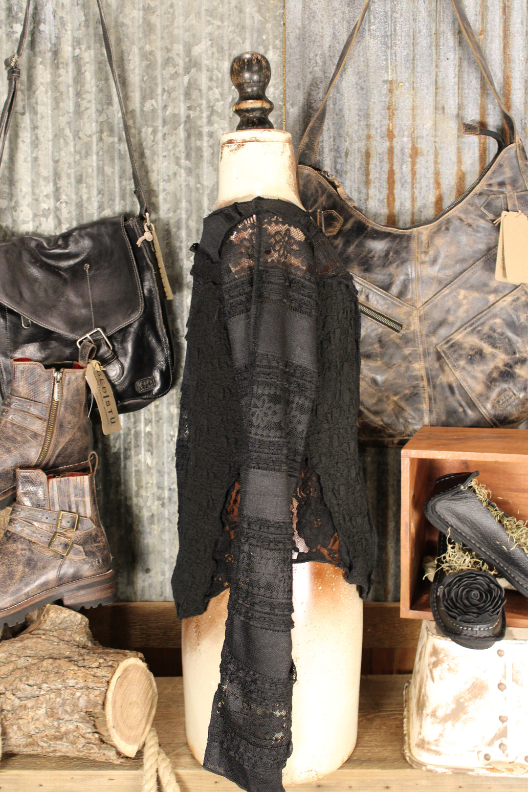 Now You See Me Black Mesh Top