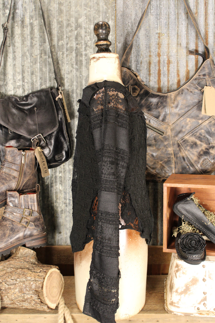 Now You See Me Black Mesh Top