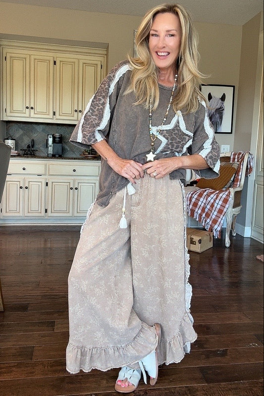 Sonoran Sand Ruffle Pants