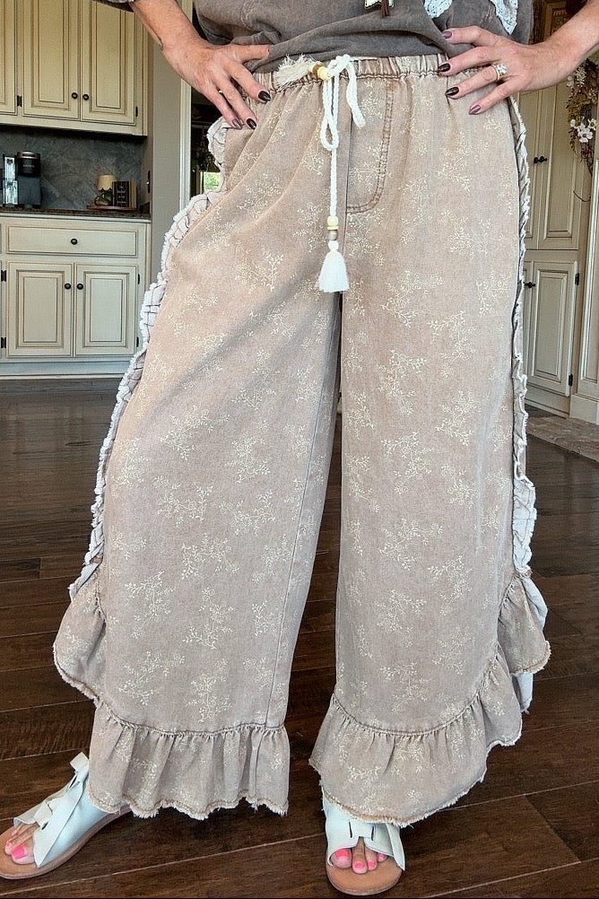 Sonoran Sand Ruffle Pants